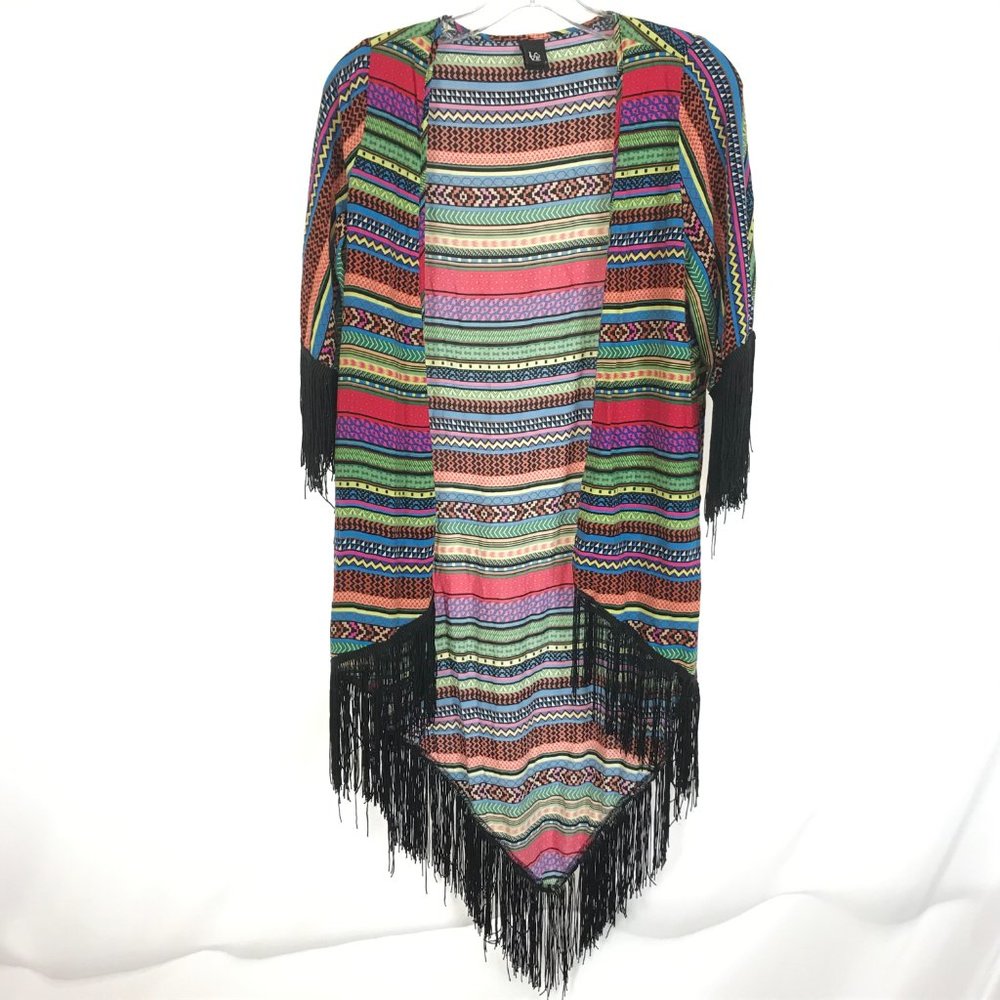 Love Tease Multicolor Geoprint Layers Cover Up